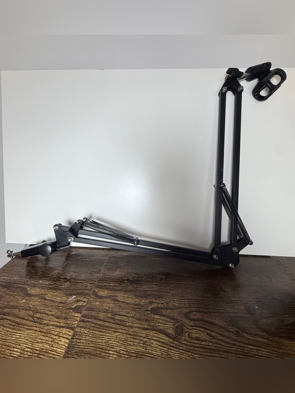 Adjustable Black Microphone Boom Arm with Dual Spring Support